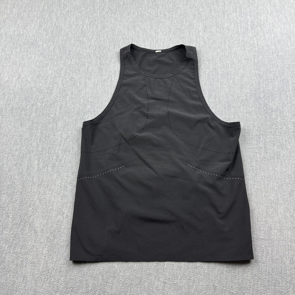 Lululemon Tank Top Women 6 Black Find Your Pace Sleevless Reflective Running Gym